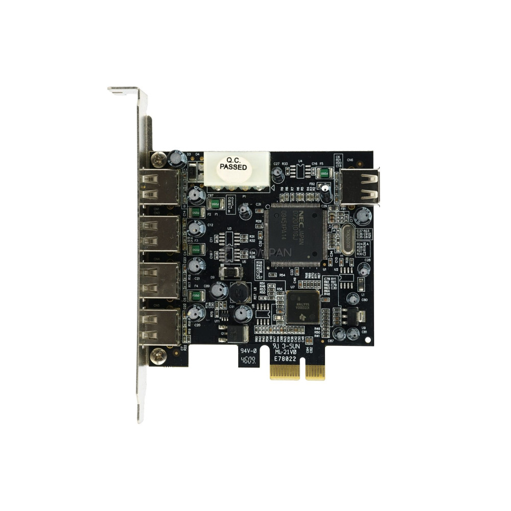 PI40101-7X2A NEC 4+1 PORTS USB 2.0 EXTERNAL PCIE CARD