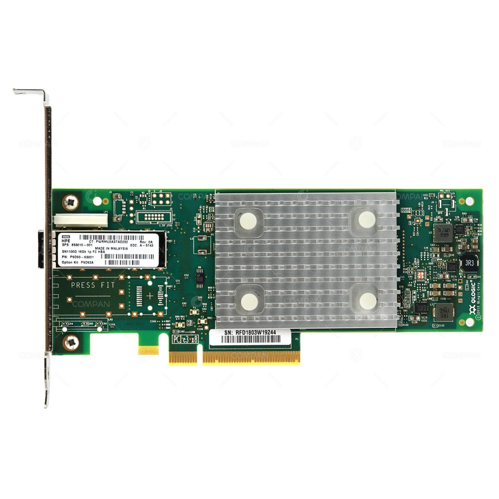 853010-001 HPE SN1100Q SINGLE PORT 16GB SFP+ FIBRE CHANNEL HOST BUS ADAPTER