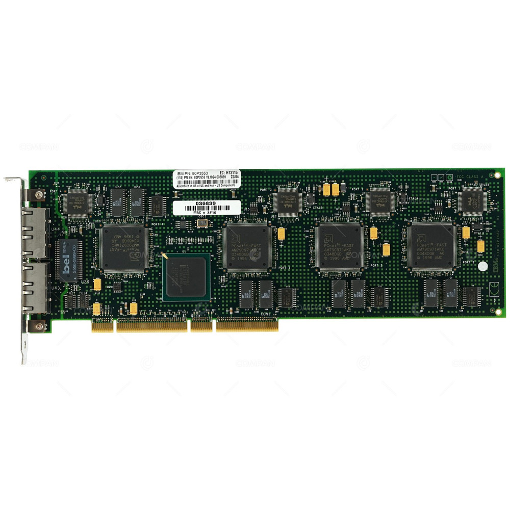 80P3553 IBM QUAD-PORT 100MB NETWORK INTERFACE CARD FOR PSERIES` A-E