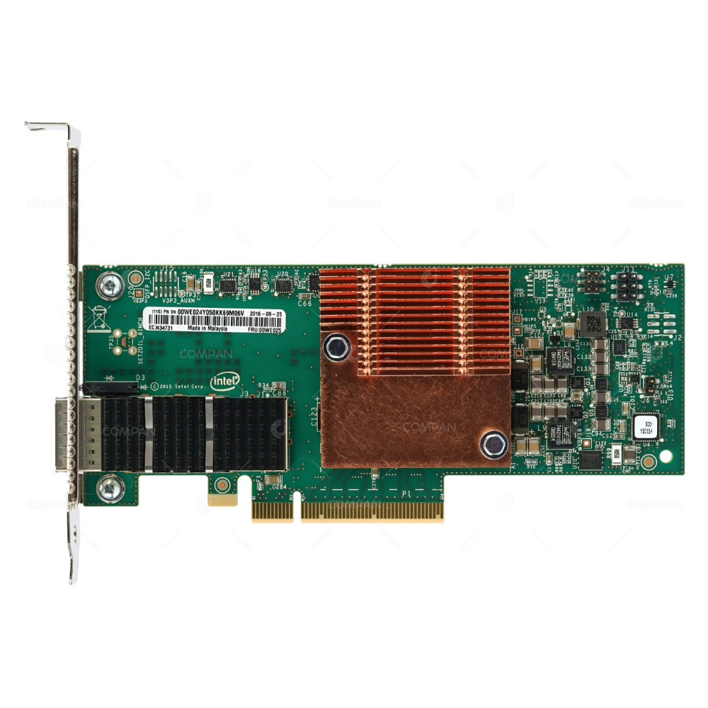 00WE025 LENOVO NIC SINGLE PORT 100GB QSFP28 PCI-E 3.0 X8 HFA INTEL OPA 100 ADAPTER FOR X3550 X3650 LENOVO THINKSYSTEMS 00WE024, RMN-100HFA018, J31207-003,