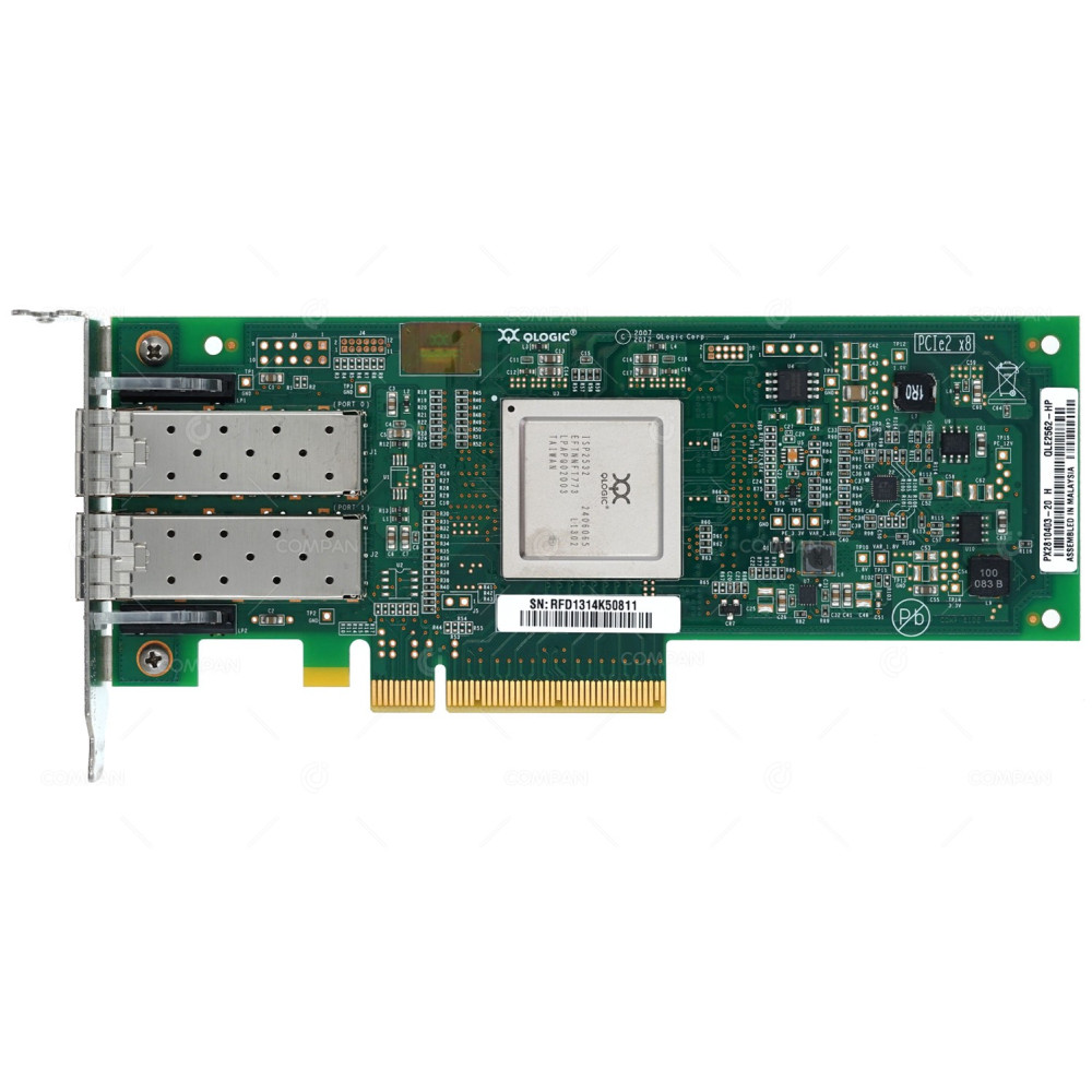 489191-001 LP HP QLOGIC QLE2562 8GB DUAL PORT FC ADAPTER 2 X GBIC