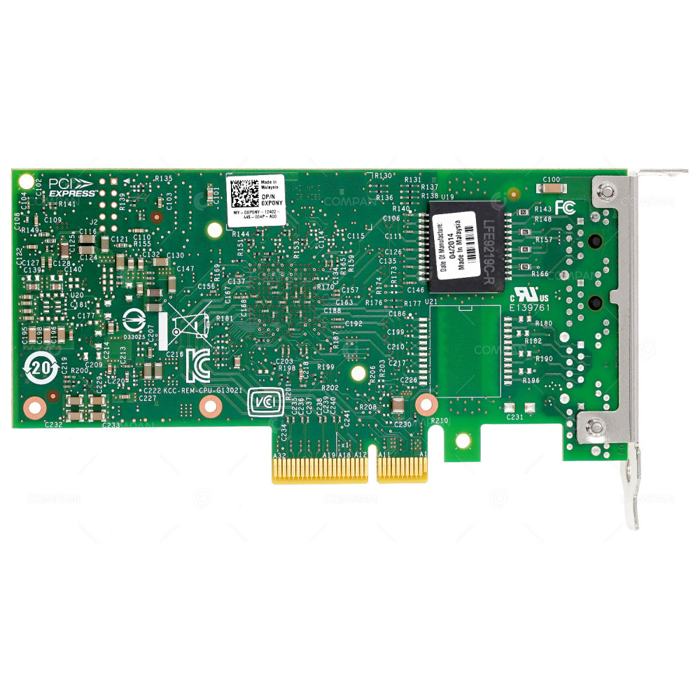 XP0NY DELL INTEL I350-T2 DUAL PORT 1GB RJ-45 LOW PROFILE NETWORK ADAPTER