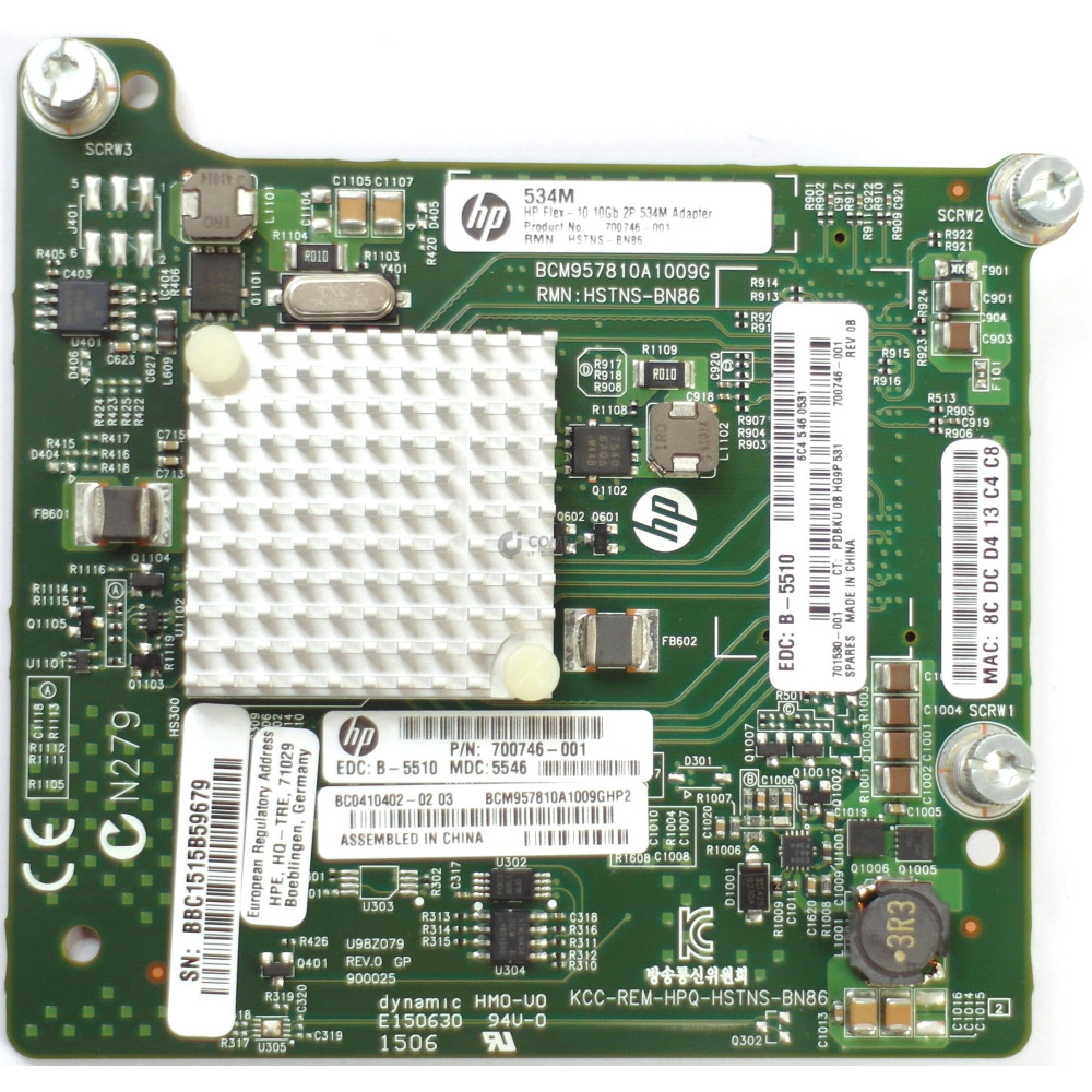 701530-001 HP FLEXFABRIC 10GB 2-PORT 534M MEZZ ADAPTER 700746-001, 700748-B21
