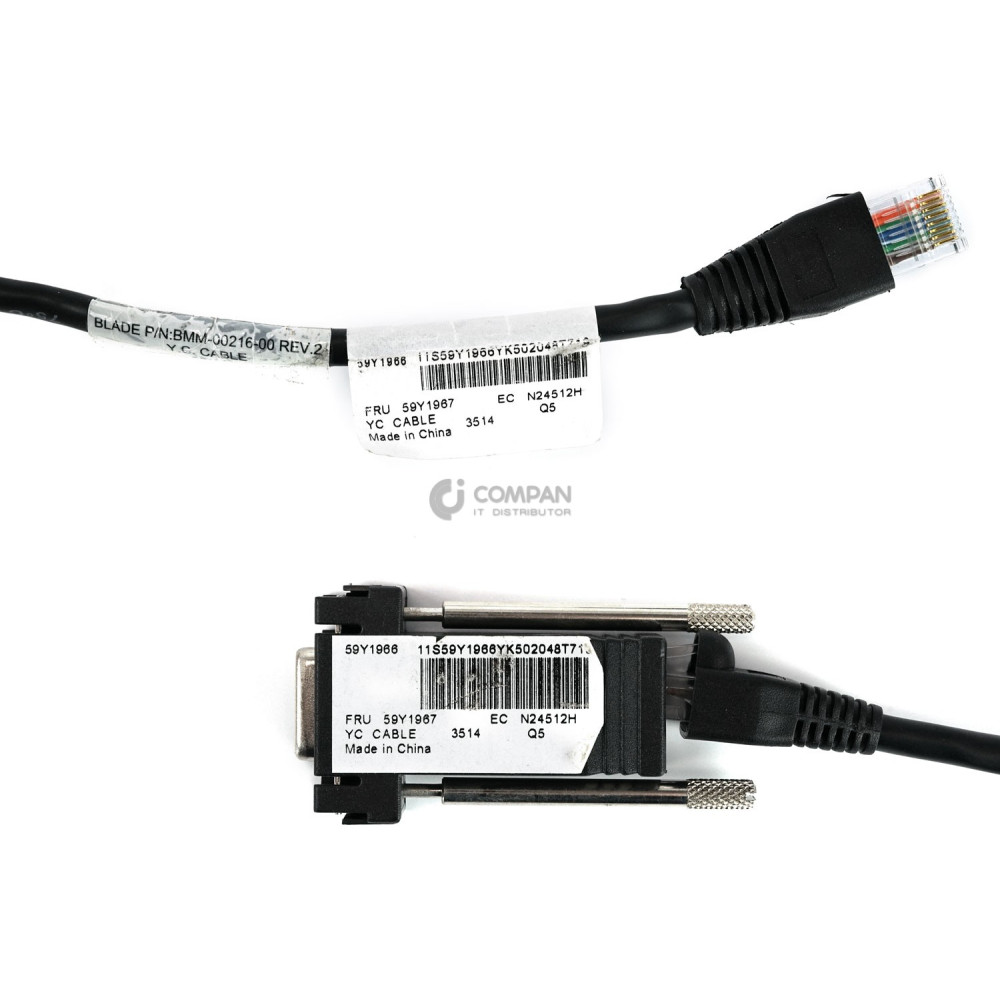 59Y1967 IBM RJ-45 SERIAL CABLE WITH DB9 ADAPTER