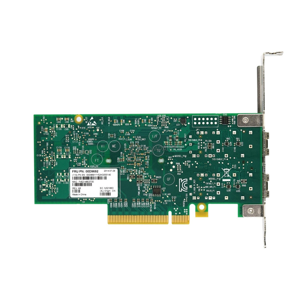00D9692 IBM MELLANOX CONNECTX-3 10GBE DUAL PORT SFP+ PCIE NETWORK ADAPTER 00D9691, CX312A