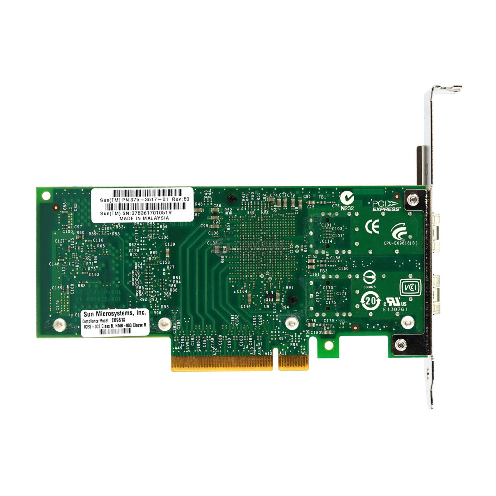 375-3617-01 SUN INTEL 10GB DUAL PORT ETHERNET ADAPTER E70856-007, E69818, X520-DA2
