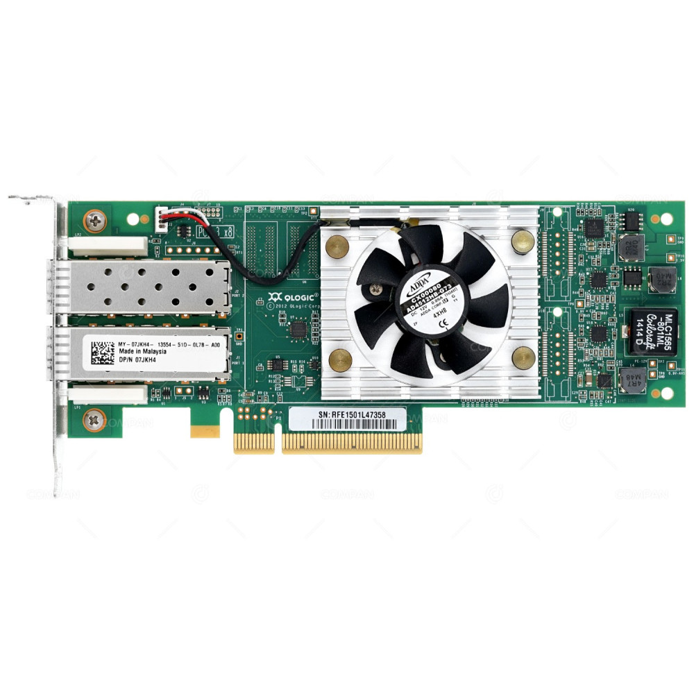 7JKH4 LP DELL QLE2662 DUAL PORT 16GB FC PCI-E ADAPTER LOW PROFILE