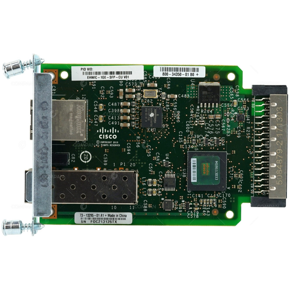 EHWIC-1GE-SFP-CU CISCO 1-PORT RJ-45 1-PORT SFP HIGH SPEED WAN INTERFACE CARD