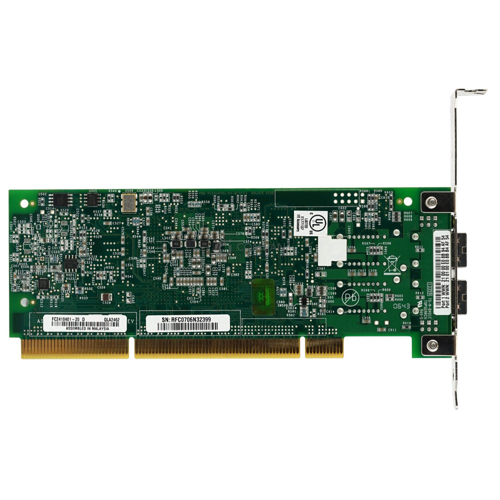 FC2410401-20 QLOGIC QLA2462 4GB PCI-X FC DUAL PORT ADAPTER QLA2462