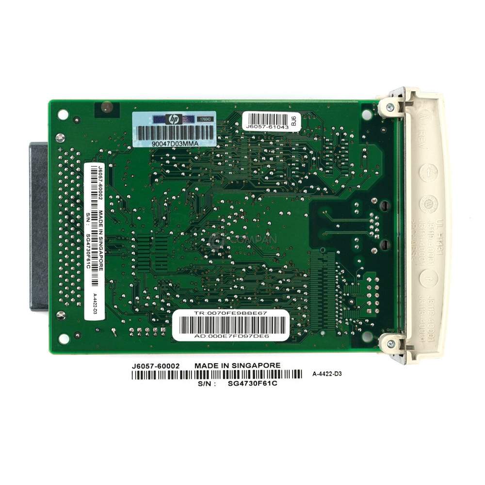 J6057-60002 HP 615N 10/100 ETHERNET PRINT SERVER CARD J6057A