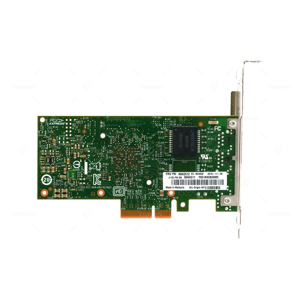 00AG512 LENOVO IBM INTEL X350-T2 DUAL PORT 1GB RJ-45 ADAPTER FOR SYSTEM X