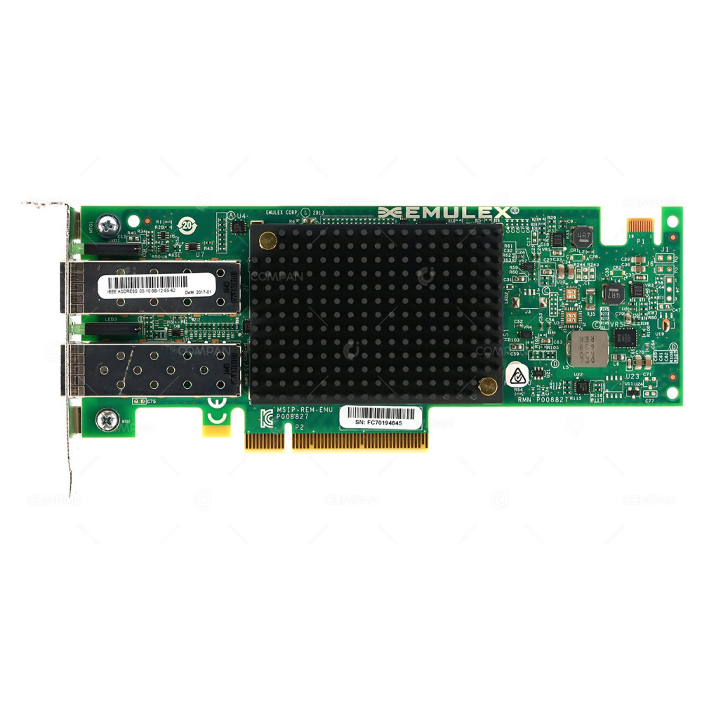 P008827-21F LP EMULEX DUAL PORT 10GB SFP+ PCI-E X8 NETWORK ADAPTER LOW PROFILE