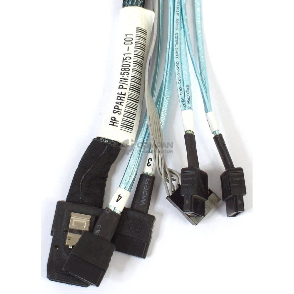 580751-001 HP MINI SAS TO 4X SATA CABLE FOR DL120 G6