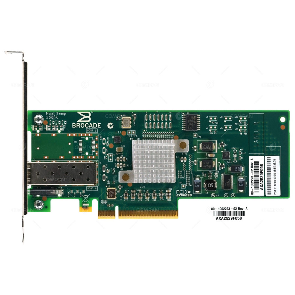 80-1002223-02 BROCADE 415 PCIE SINGLE PORT 4G SFP FIBRE CHANNEL HOST BUS ADAPTER