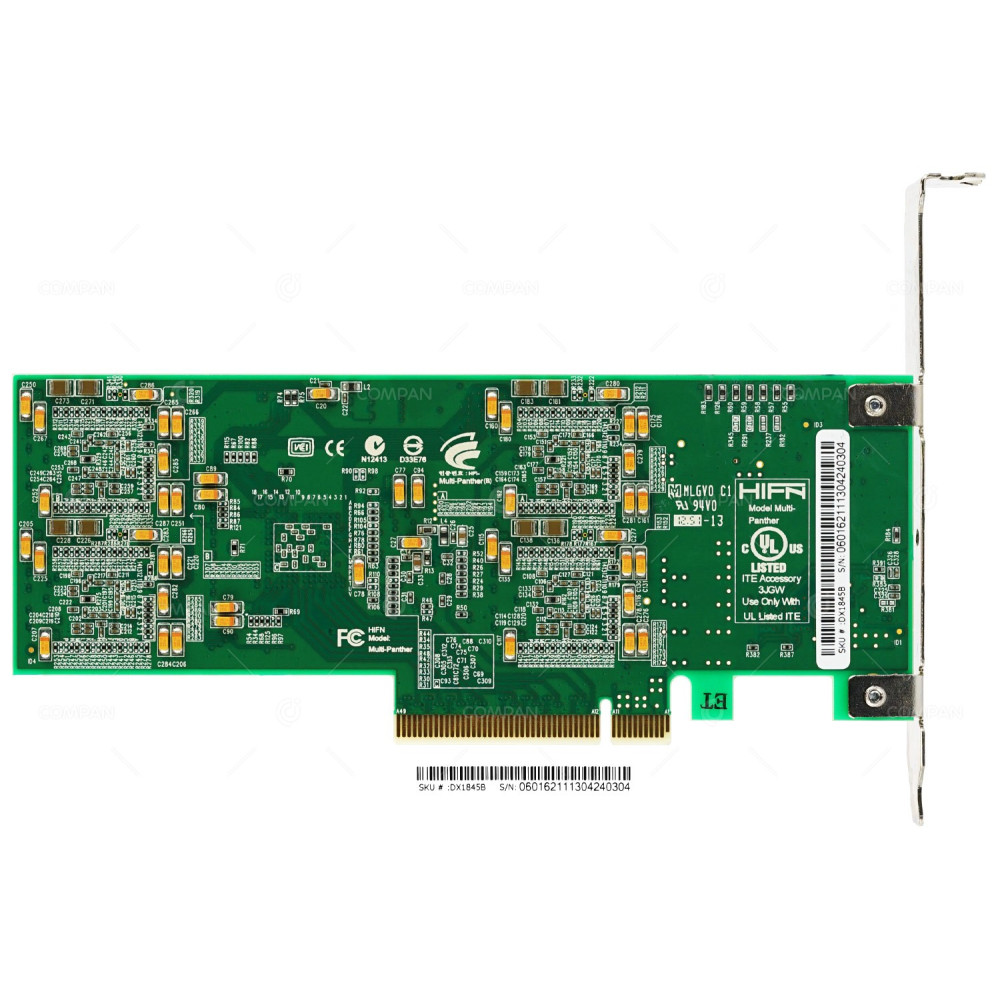 105-000161-03 HIFN EXAR MULTI-PANTHER DX1845B PCI-E X8 DATA COMPRESSION CARD DX1845B