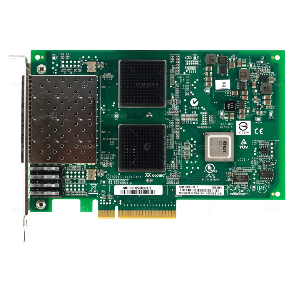 PX4810402-01 QLOGIC QLE2564 8GB QUAD PORT PCI-E FIBRE CHANNEL HOST BUS ADAPTER