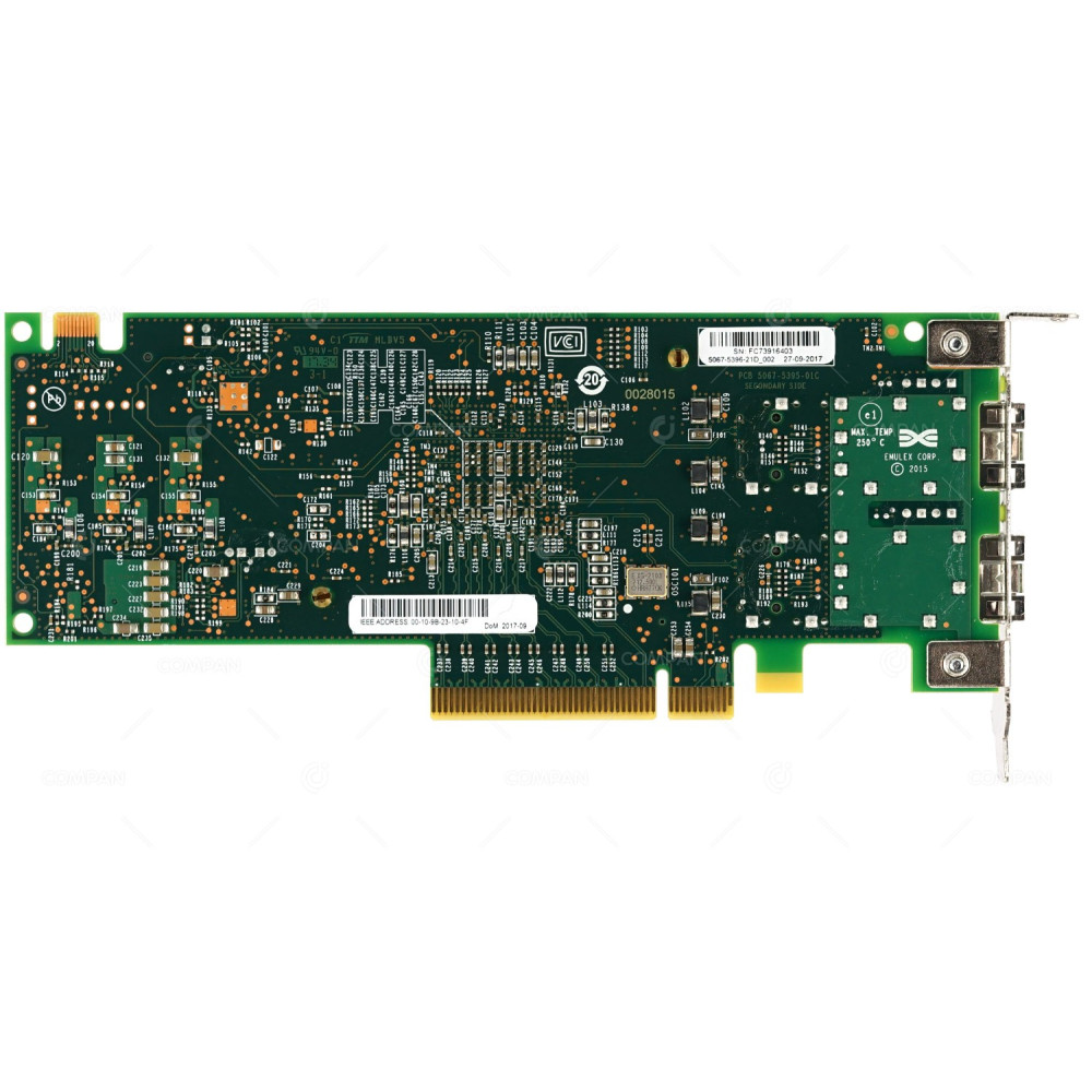 VGJ12 LP DELL EMULEX DUAL PORT 16GB SFP+ FC HBA HOST BUS ADAPTER LOW PROFILE