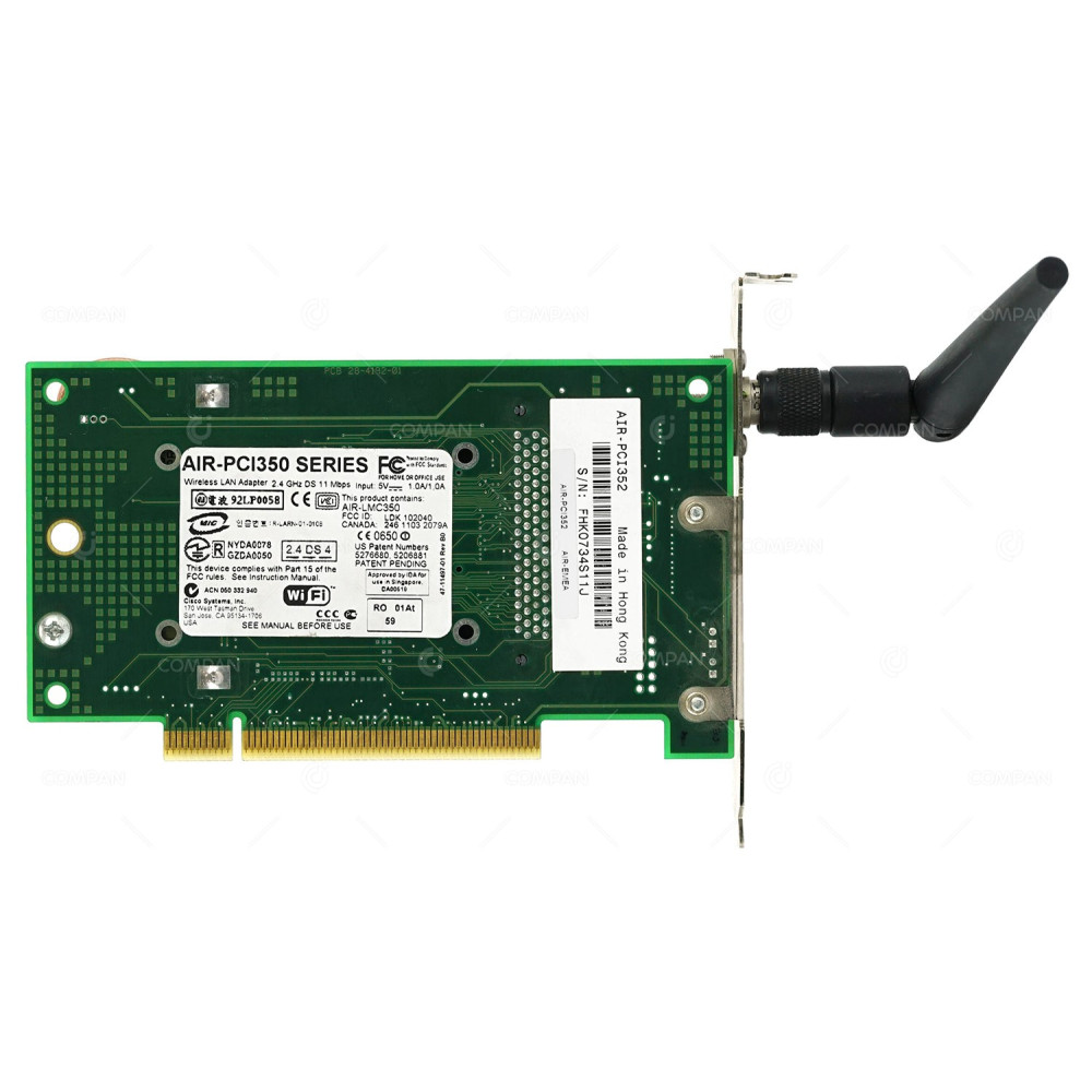 AIR-PCI352 CISCO AIRONET AIR-PCI350 SERIES 2.4GHZ DS 11 MBPS PCI WIRELESS LAN ADAPTER AIR-PCI350 SERIES, AIR-EMEA