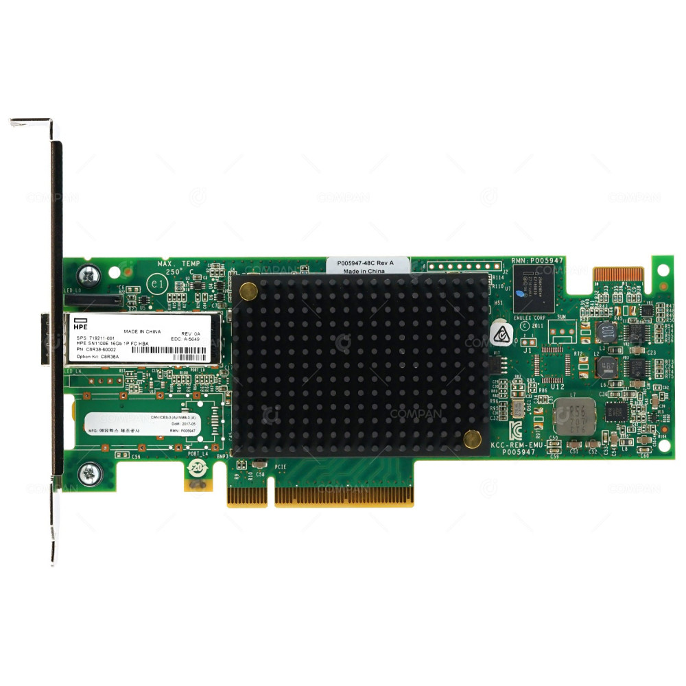 719211-001 HPE STOREFABRIC SN1100E LPE16000 SINGLE PORT 16GB PCI-E ADAPTER