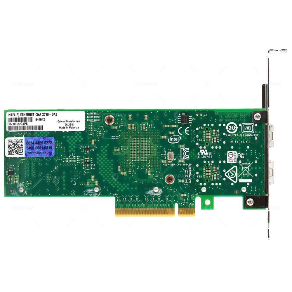 EX710DA2G1P5 INTEL X710-DA2 DUAL PORT 10GB SFP+ PCI-E 3.0 NETWORK CARD