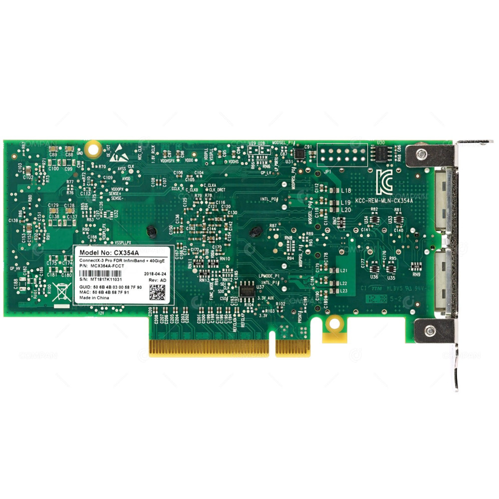 MCX354A-FCCT LP MELLANOX CONNECTX-3 PRO VPI IB FDR INFINIBAND DUAL PORT 40IGE PCI-E X8 ETHERNET NETWORK ADAPTER LOW PROFILE CX354A LP,