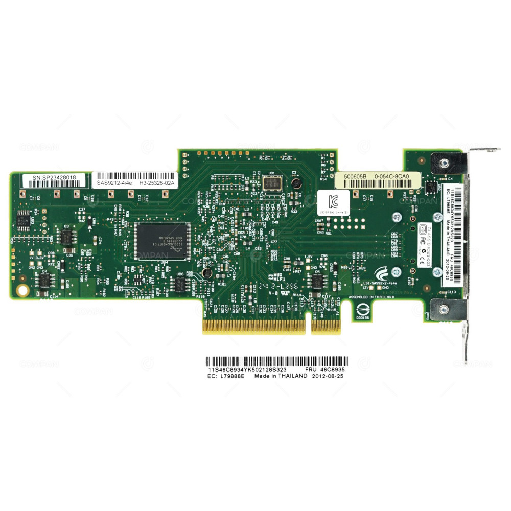 46C8935 LP IBM SAS9212-4I4E SAS 6GB HOST BUS ADAPTER PCI-E LOW PROFILE SAS9212-4I4E, H3-25326-02A