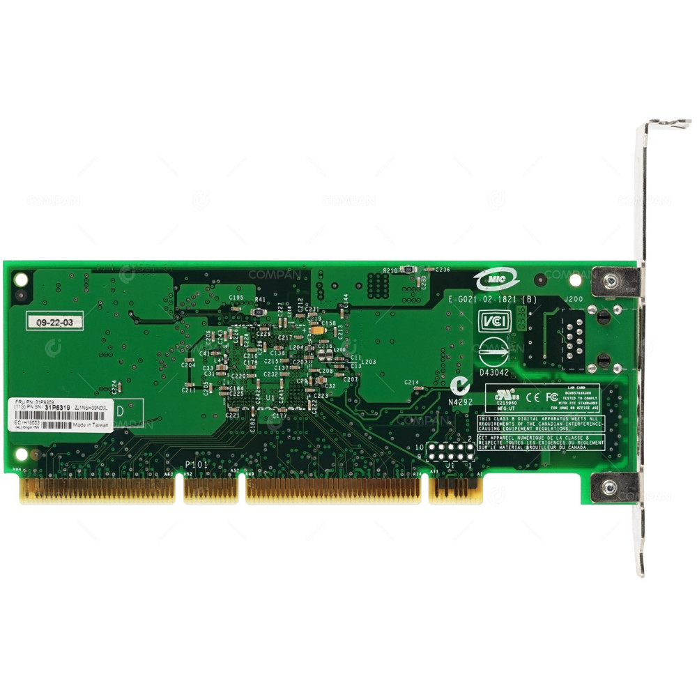 31P6309  IBM 1000T SINGLE PORT ETHERNET CARD PCI-X ADAPTER