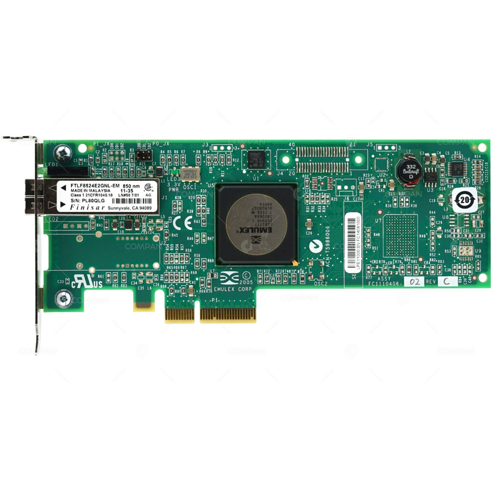 43W7510 LP  IBM EMULEX LPE11000 SINGLE PORT 4GB FC ADAPTER LOW PROFILE