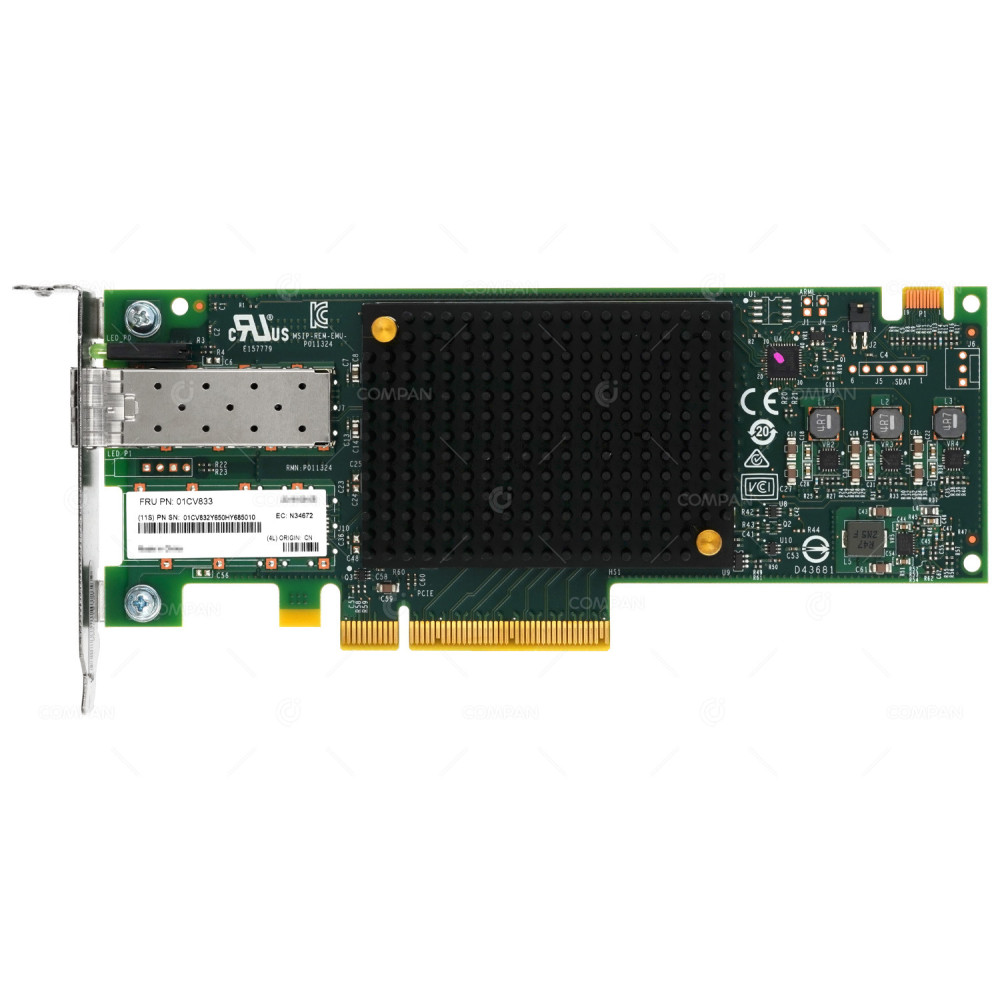 01CV833 LP IBM LENOVO 16GB SINGLE PORT FC ADAPTER LOW PROFILE 01CV832, P011324-23F