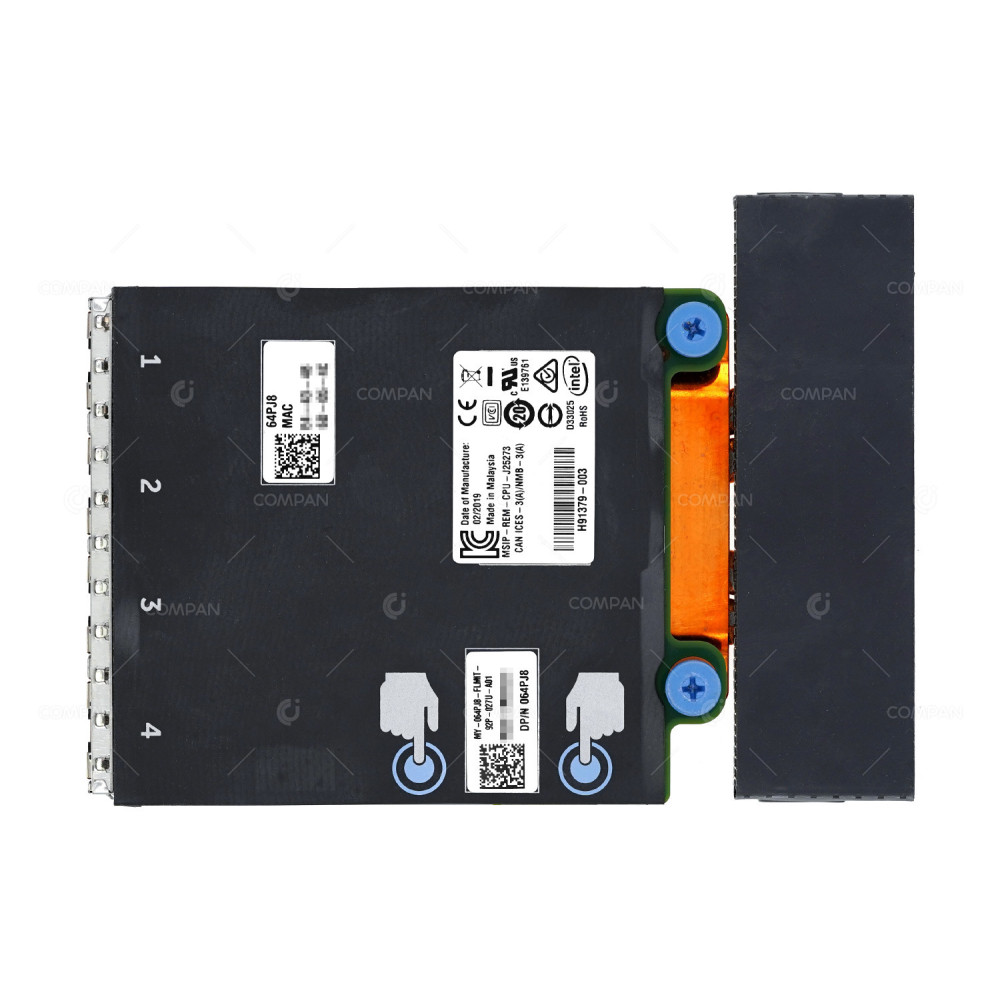 64PJ8 DELL INTEL X550-T4 10GB QUAD PORT RJ45 NETWORK DAUGHTER CARD