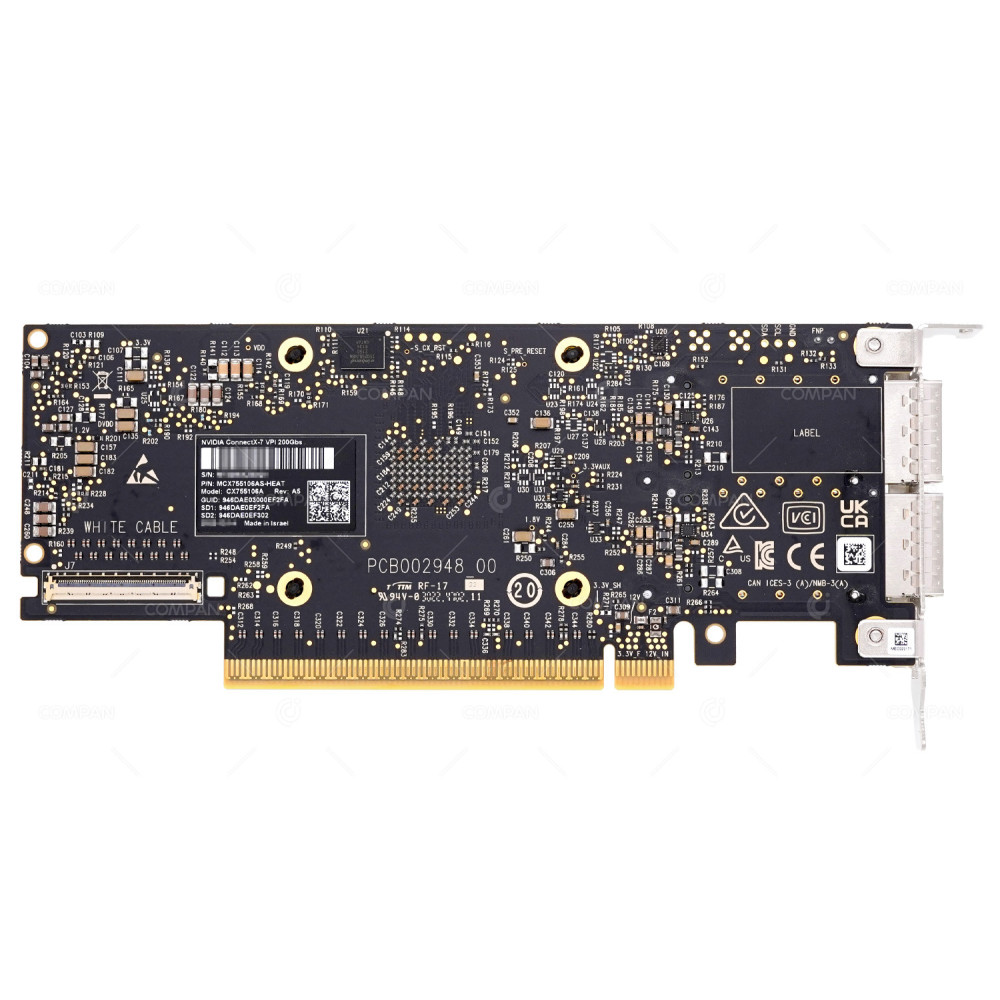 CX755106A LP  NVIDIA CONNECTX-7 VPI 200G DUAL PORT QSFP112 PCIE 5.0 X16 ADAPTER FOR R640 XL