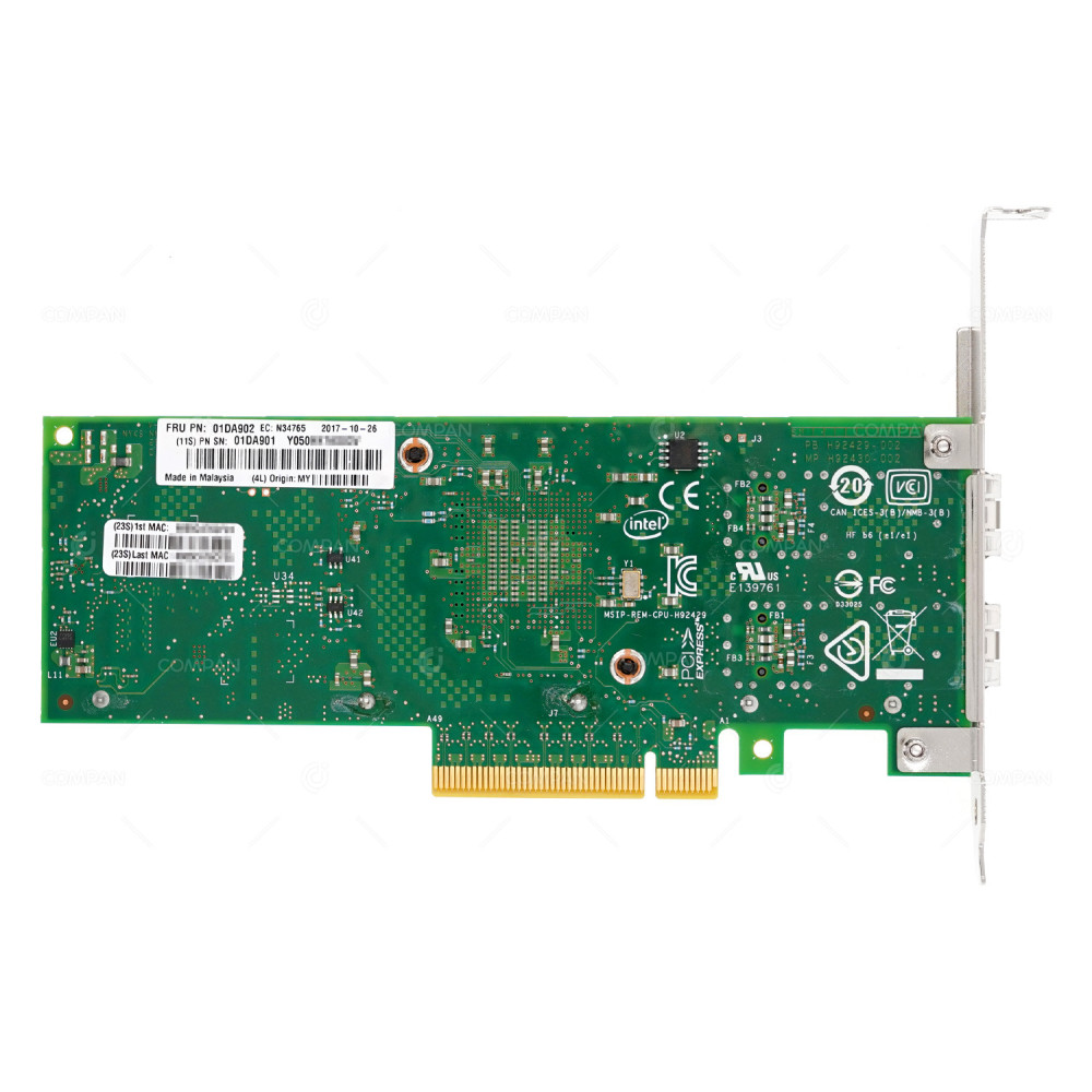 01DA902  IBM INTEL X710-DA2 DUAL PORT 10GB SFP+  PCI-E ADAPTER