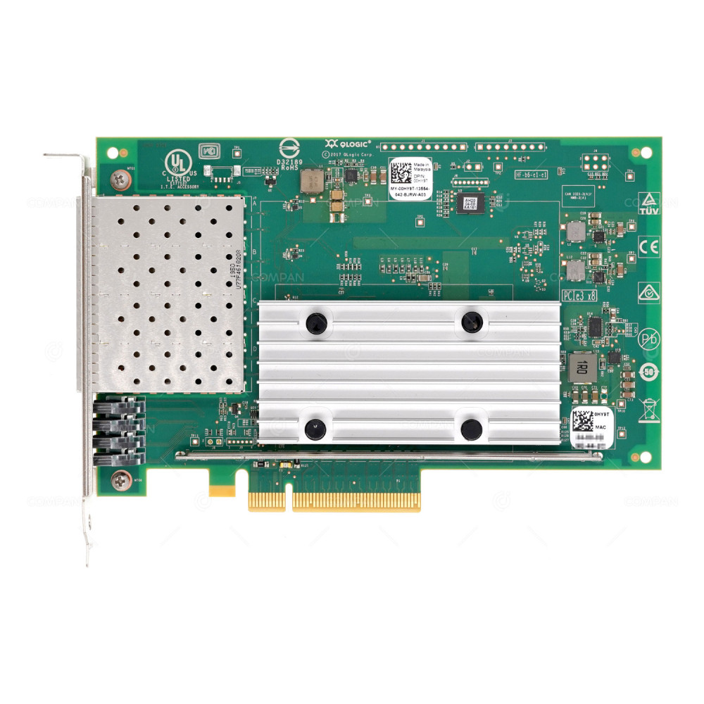0HY9T  DELL QLOGIC FASTLINQ QL41164HFCU 4-PORT 10G SFP+ PCIE 3.0 X8 CONVERGED NETWORK ADAPTER FOR R440 R540 R640 R740 R740XD R840 R840