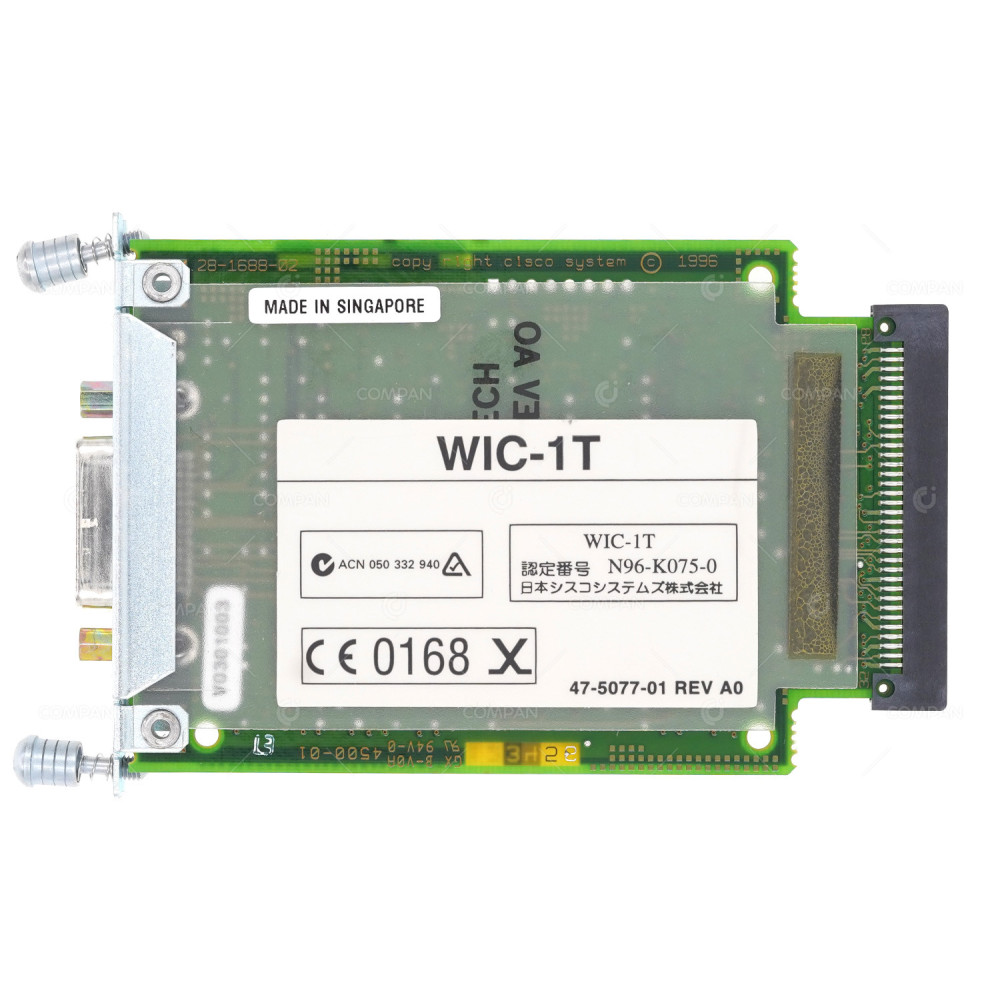 800-01514-01J0  CISCO WIC-1T WAN SERIAL INTERFACE MODULE FOR CISCO2621
