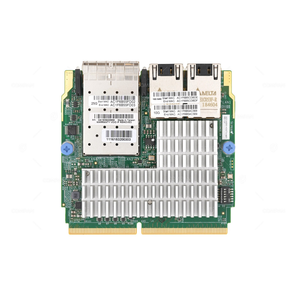 AOC-MH25G-M2S2TM-NA011  NETAPP 2-PORT MELLANOX CONNECTX-4 LX EN 25G SFP28 AND 2-PORT INTEL X550-AT2 10G RJ-45 SIOM ADAPTER FOR H300E, H300S, H500E, H500S, H700E, H700S
