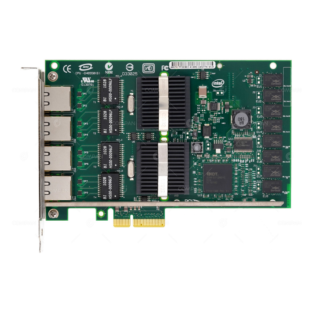 D45774-010  INTEL PRO/1000 PT  4-PORT 1G RJ-45 PCIE NETWORK ADAPTER