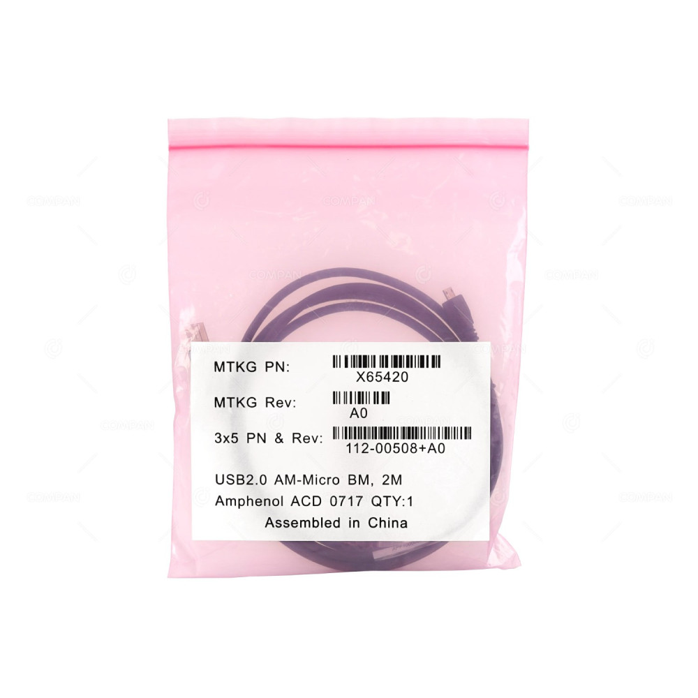 X65420 NETAPP USB-A TO MICRO-B USB 2.0 CABLE 2M 112-00508, 112-00508+A0