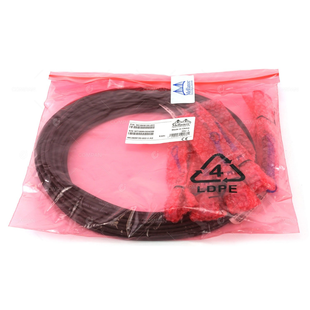 MC2609130-003 NEW MELLANOX 40GBE QSFP+ TO 4X 10GBE QSFP+ 30AWG PASSIVE COPPER HYBRID CABLE 3M NEW MC2609130-003-V-A3