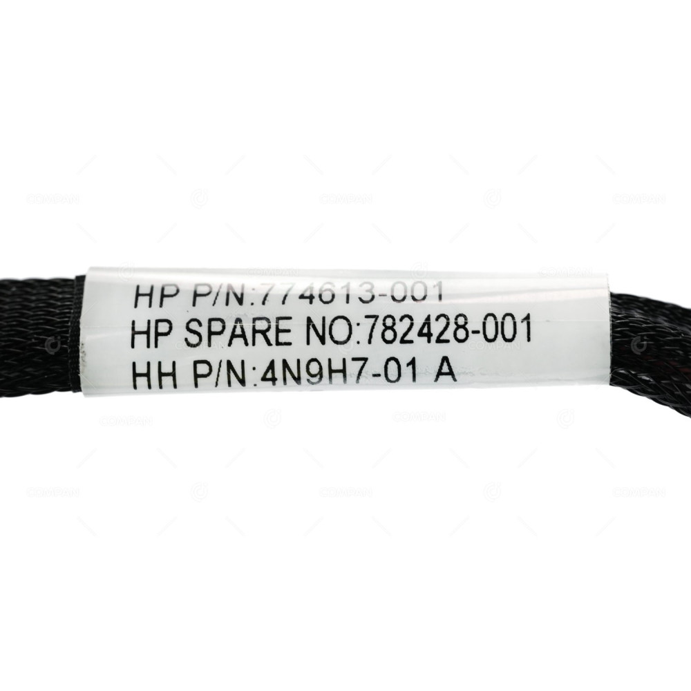 782428-001 HP MINI-SAS CABLE-STRAIGHT MINI-SAS CONNECTOR TO DOUBLE-WIDE RIGHT ANGLE MINI-SAS CONNECTOR FOR CONNECTING HOT-PLUG 4-BAY LFF TO A P440 SERIES DRIVE CONTROLLER FOR PROLIANT DL160 G9 774613-