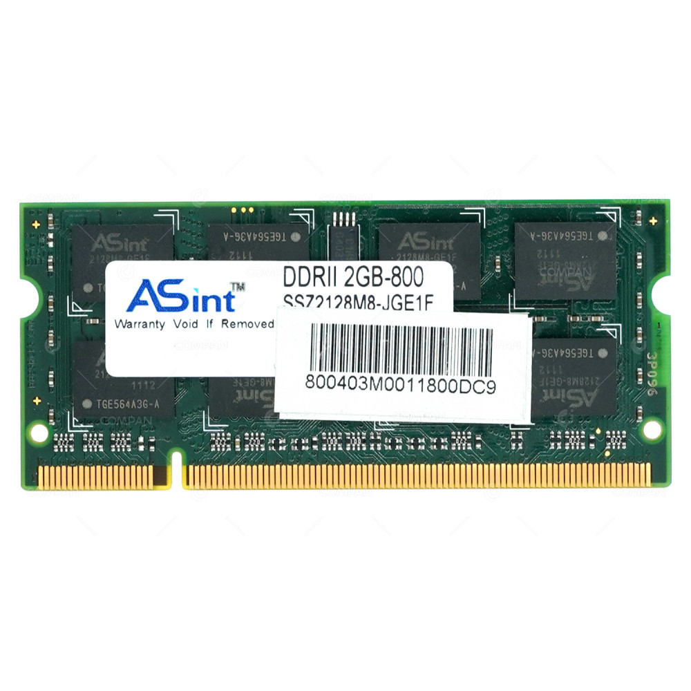 SSZ3128M8-JGE1F ASINT MEMORY 2GB PC2 6400 SODIMM DDR2 FOR LAPTOPS -
