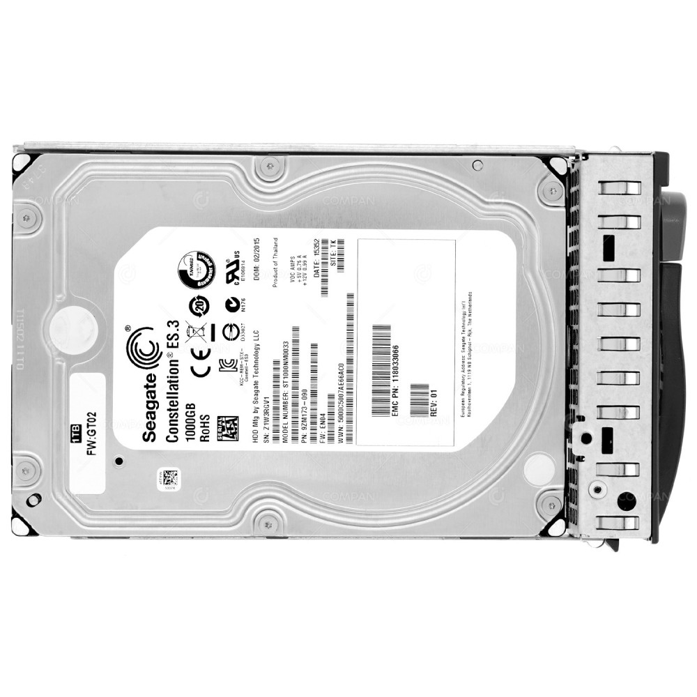 118033066 EMC HDD 1TB 7.2K SATA 6G 3.5" LFF FOR EMC STORAGE ARRAY DD670