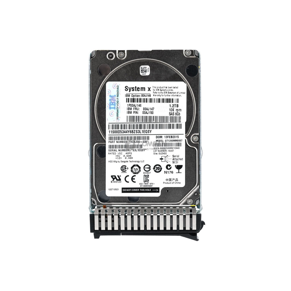 00AJ147 IBM HDD 1.2TB 10K SAS 6G 2.5" SFF HOT-SWAP