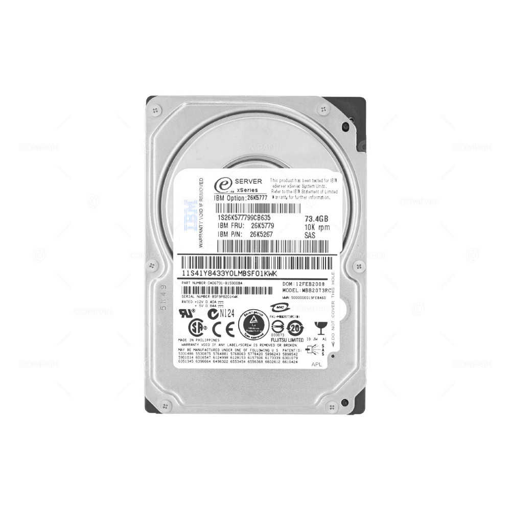 26K5657 IBM 73GB 10K SAS 3G 2.5" SFF HOT-SWAP