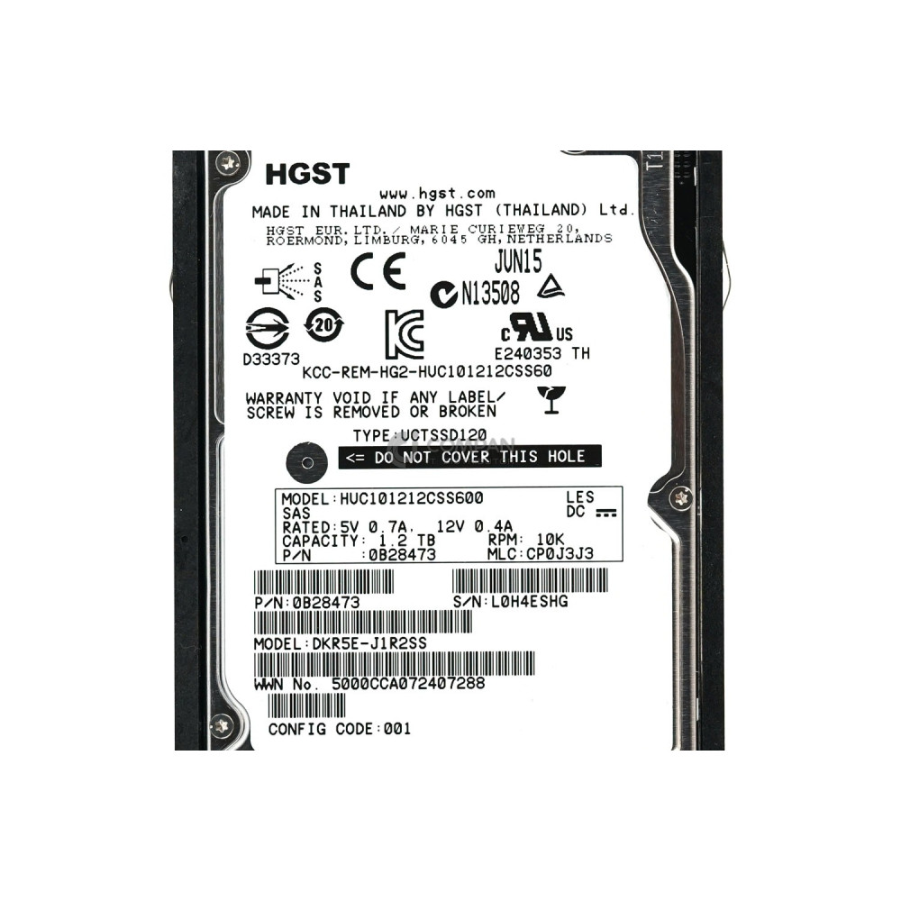 3282390-S HITACHI HARD DRIVE 1.2TB 10K 6G 2.5 SAS HOT-SWAP