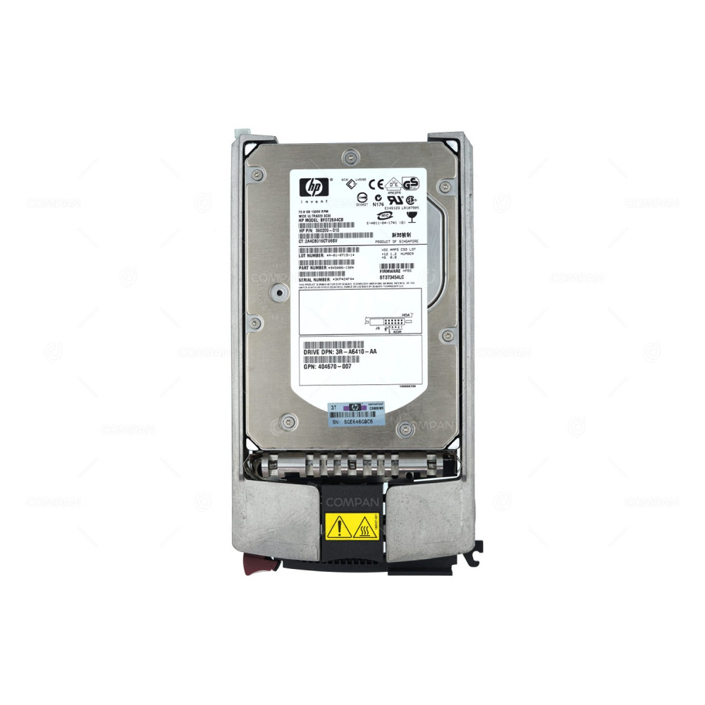 404713-001 HP HDD 72.8GB 15K SCSI U320 3.5" LFF HOT-SWAP