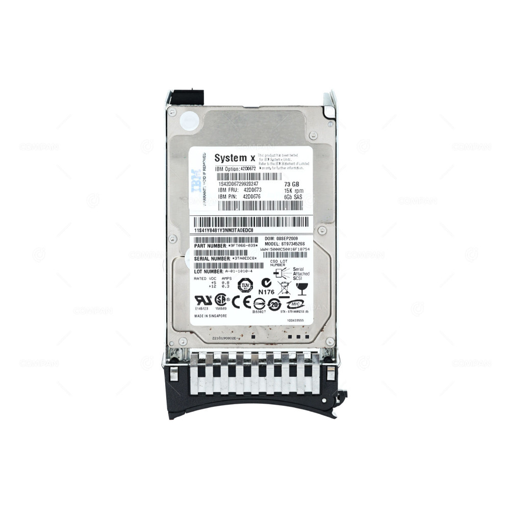 42D0673 IBM HDD 73GB 15K SAS 6G 2.5" SFF HOT-SWAP