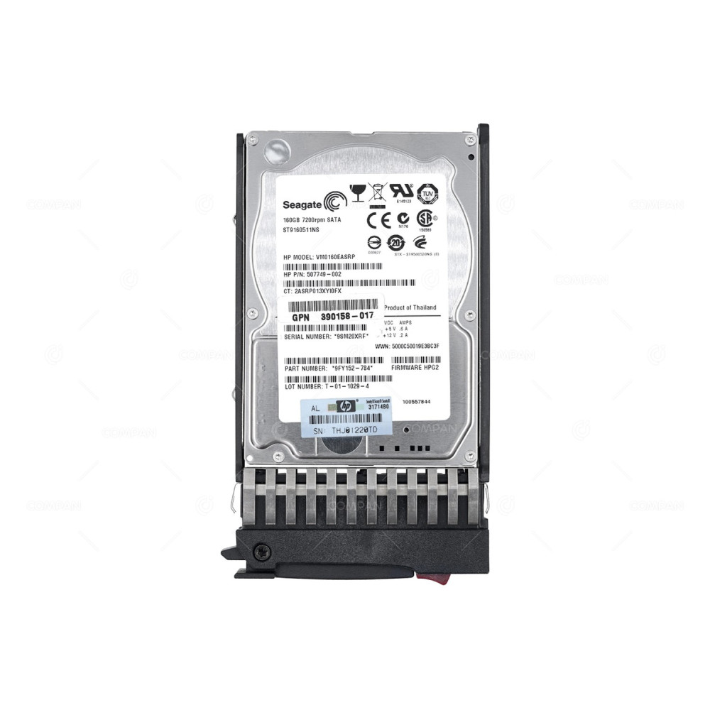 530932-001 HP HDD 160GB 7.2K SATA 3G 2.5" SFF HOT-SWAP
