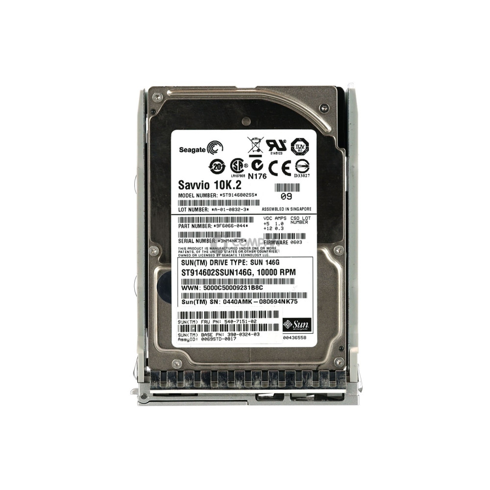 540-7151-02 SUN HDD 146GB 10K SAS 3G 2.5" SFF HOT-SWAP
