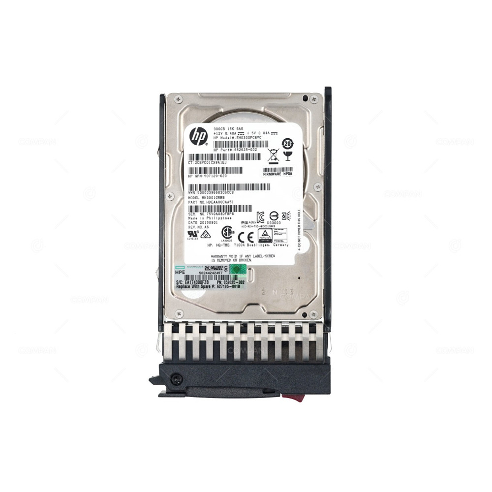 627195-001 HP HDD 300GB 15K SAS 6G 2.5" SFF HOT-SWAP