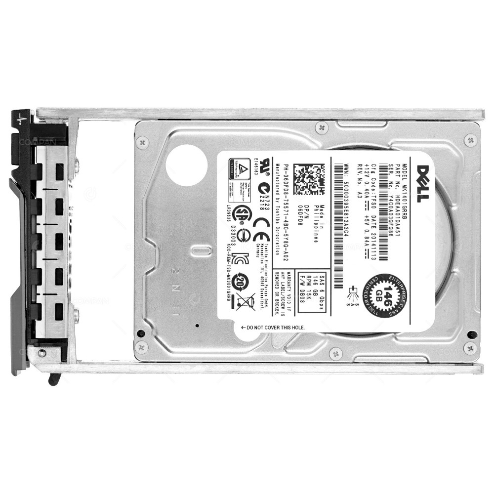 6DFD8 DELL HDD 146GB 15K SAS 6G 2.5" SFF HOT-SWAP